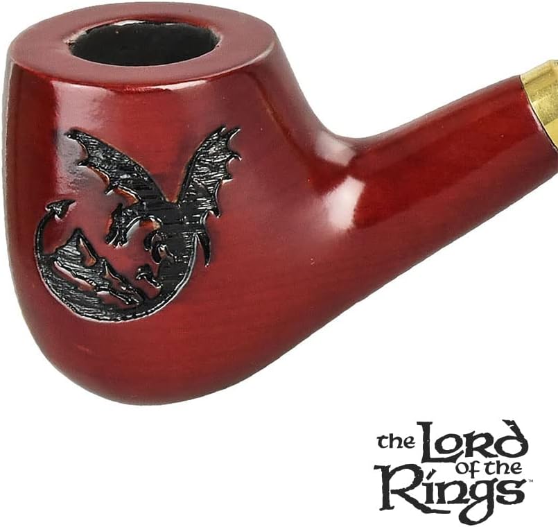 Pulsar Shire Pipes - SMAUG Cherry Churchwarden Tobacco Pipe - 13" Long - Officially Licensed The Lord of the Rings Collectible