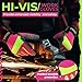 HANDLANDY Hi-vis Reflective Work Gloves for Women, Anti Vibration Gloves for Mowing, Power Tools (Hi-vis Yellow Pink, Small (Pack of 1))