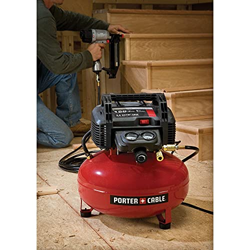 PORTER-CABLE Air Compressor, 6-Gallon, Pancake, Oil-Free (C2002)