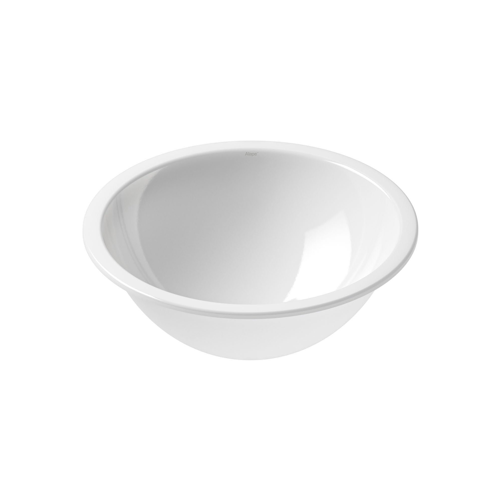 Alape EB.K450 Einbaubecken – rundes Becken aus glasiertem Stahl, Ø 45 cm, weiß