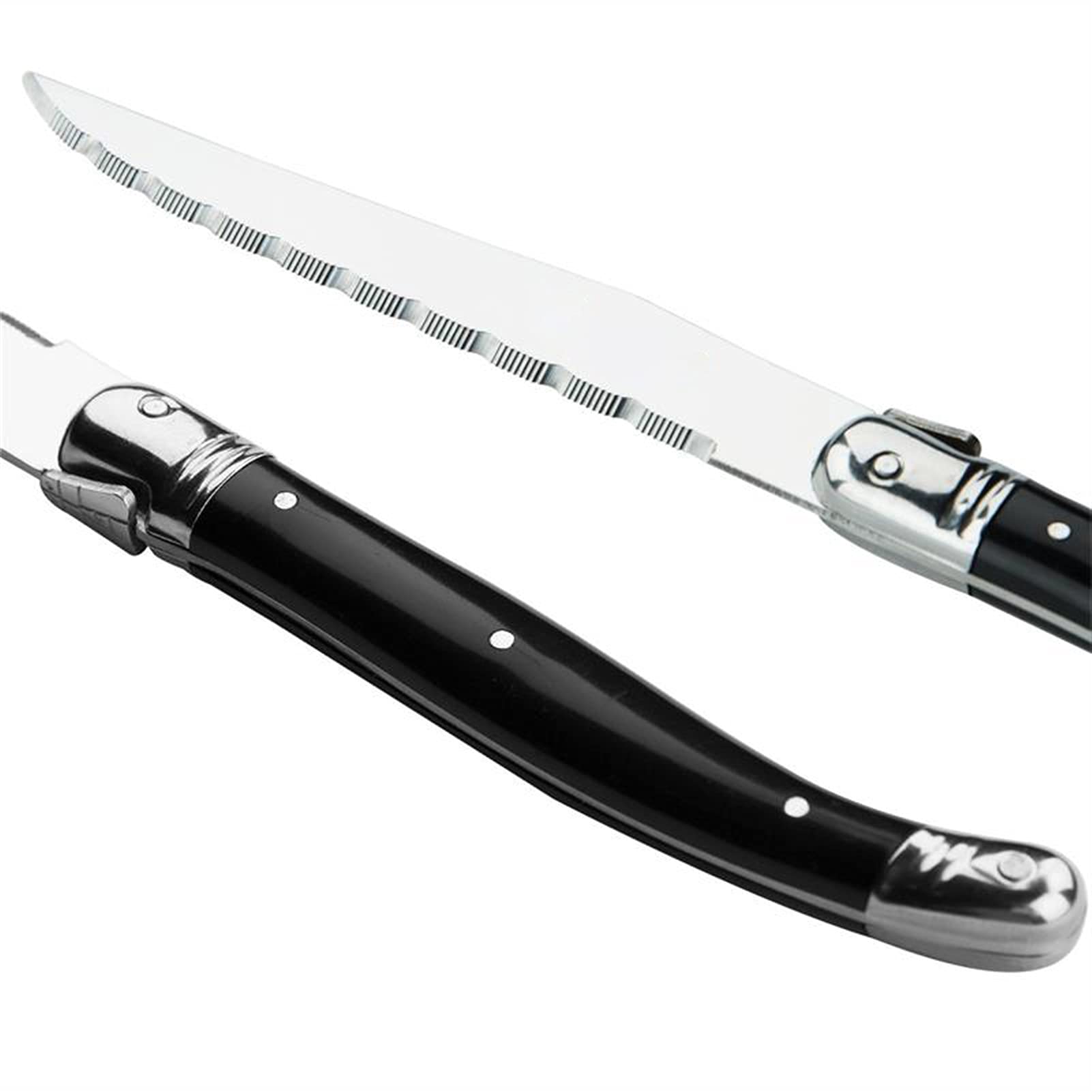 Edelstahlmesser Besteck Black Steak Messer Sets Dinner Flatware Restaurant Home Western Kücherei Geschirr (Color : 4 PCS)