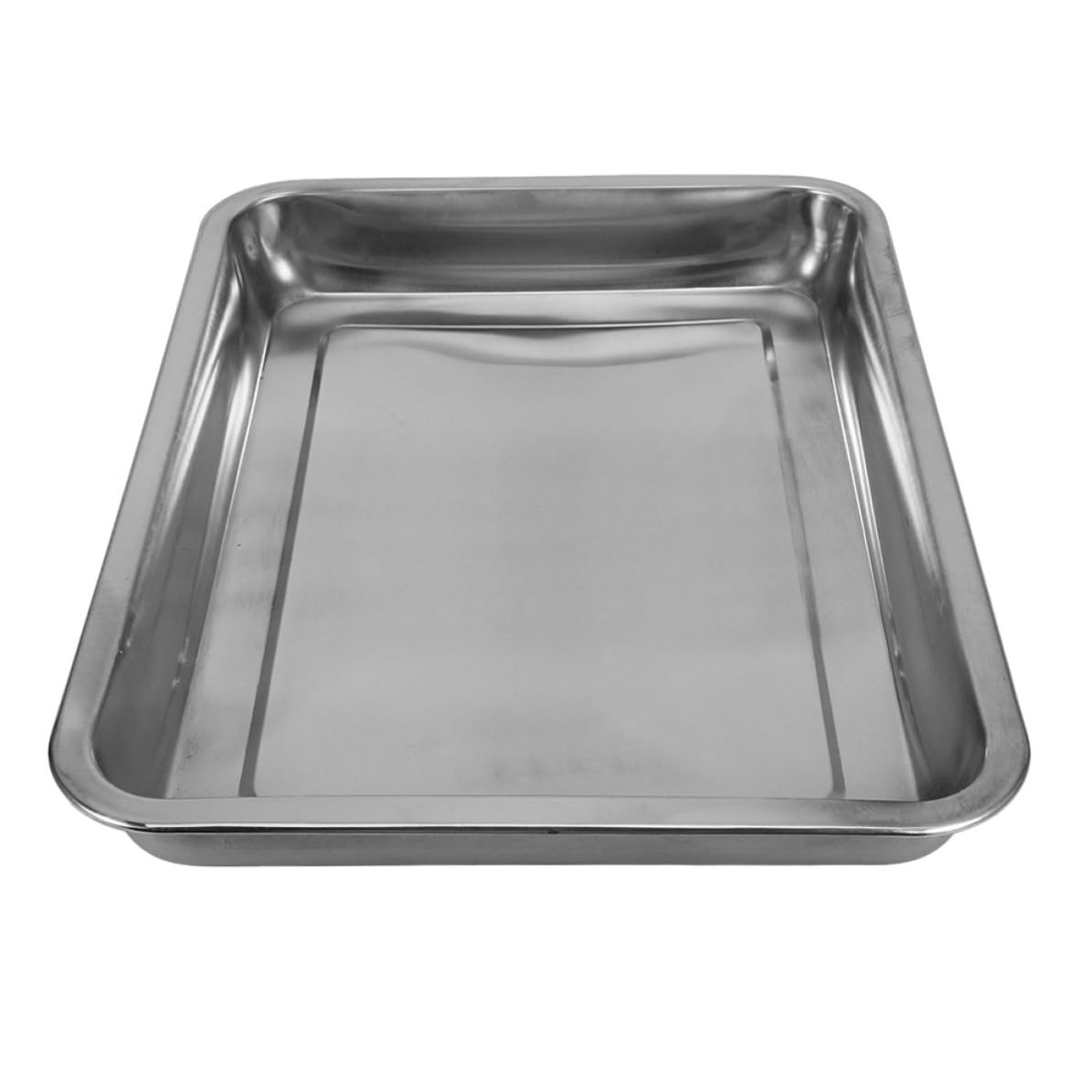 Stainless Steel Bird Bath Tub 45x35x4.8cm with Grooming, Parrot and Pigeon Shower Basin for Home and Pet Care Use