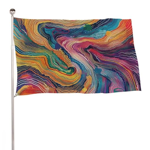 Bannière de jardin anti-déchirure en polyester 200D de 60x90cm pour climat venteux