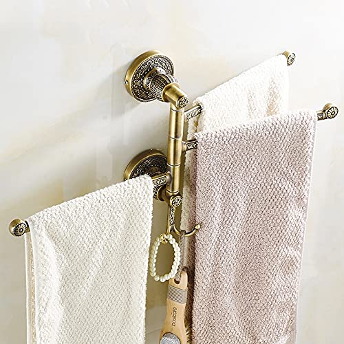 Barre de serviette de bain à rotation pour optimiser les petites pièces