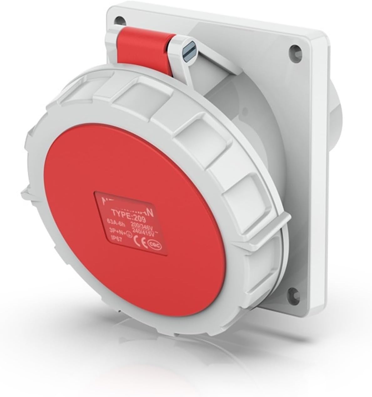 Industrial concealed oblique socket IP67 3-core 4-core 5-core 16A32A(32A 5P IP67)
