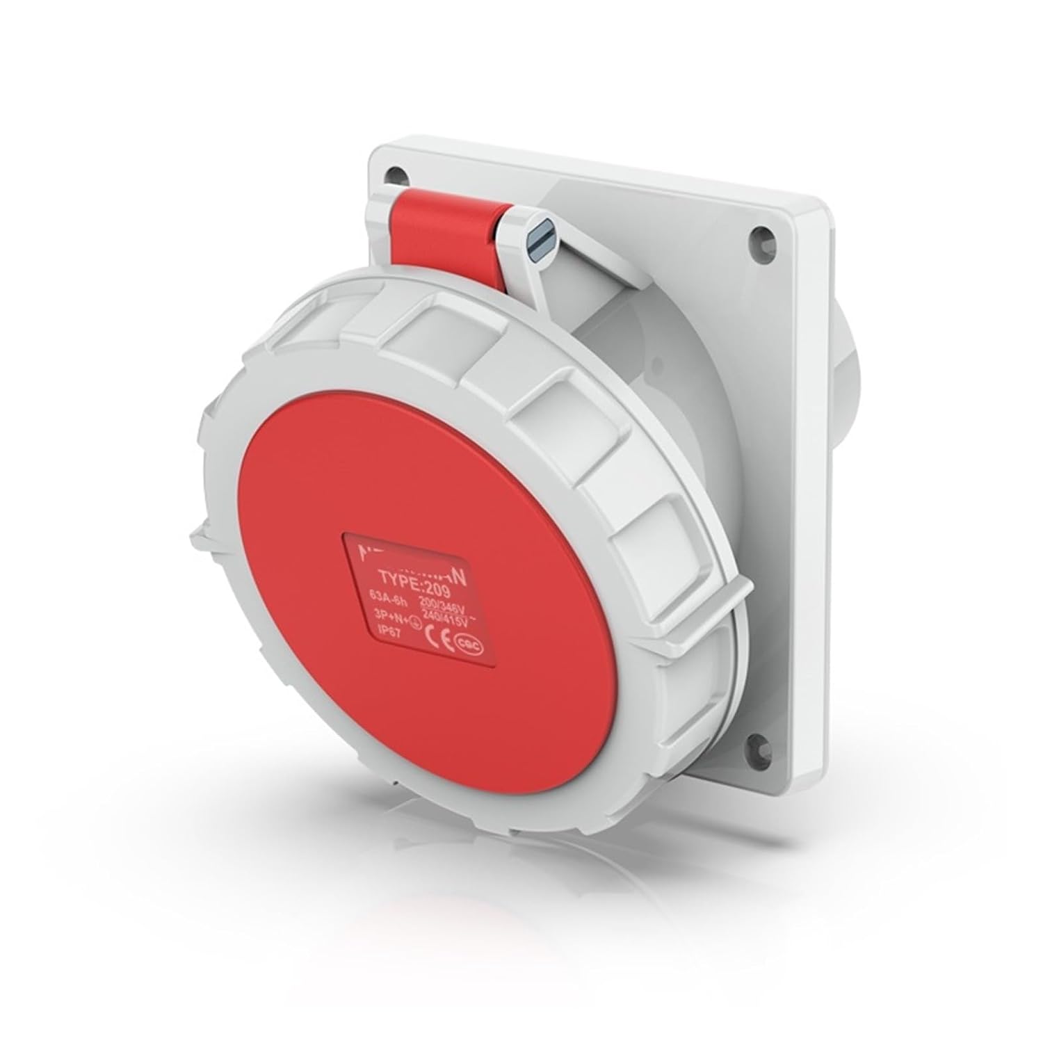 Industrial Concealed Oblique Socket IP67 3-core 4-core 5-core 16A32A(125A 3P IP67)