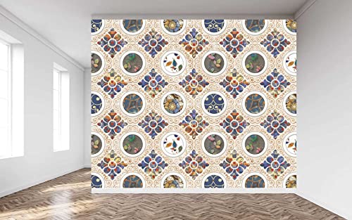 Image of CABANA HOMES Wall Stickers Botanical DIY Wallpaper for Decals (45 x 125 cm, 1 Roll) (6 sq. ft) Decorative Self Adhesive Home Decor Furniture Table Top Kitchen Tiles Ceiling, Beige