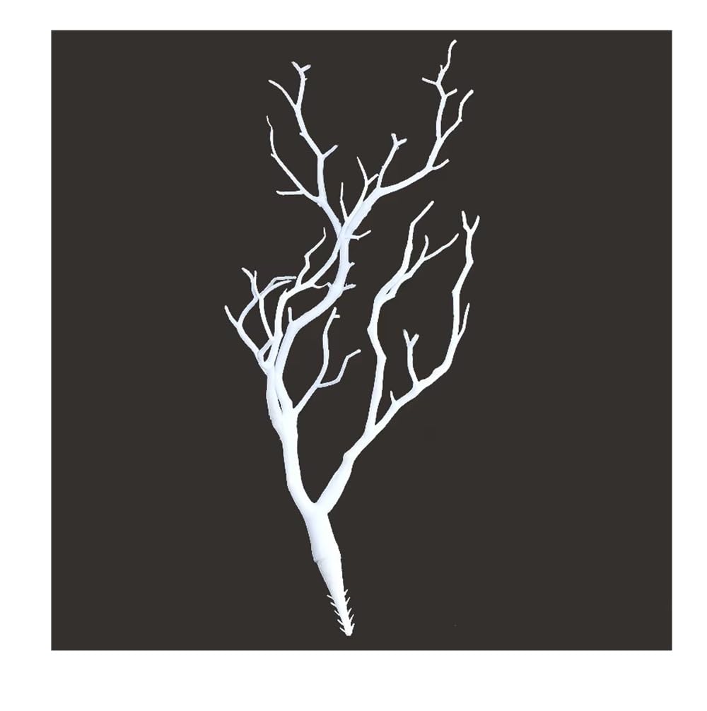 SPHINX Artificial Branches for Vase Filler–Twisted Willow, Coral, Manzanita Style Decorative Stems for Home Decor, DIY Craft, Wedding Centerpieces, Aquarium Plants, Dried Look Twig Decor (3, White)