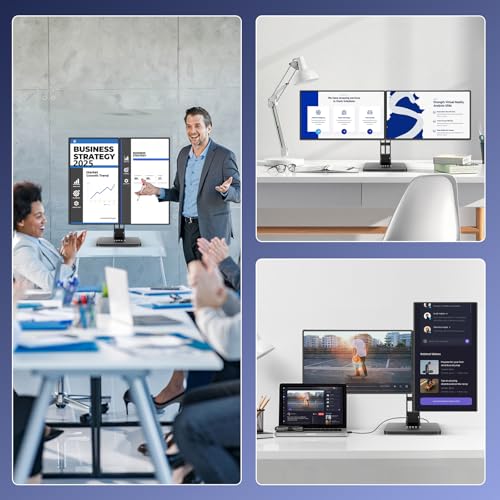 Image of DEPGI 21 inch Laptop Screen Extender, Freestanding Laptop Screen Extender, 2x21 FHD IPS Extended Monitor Versatile Dual & One-Click Mirror Modes for All 13-17 inch Laptops (Mac /Windows /M1-M3 Compatible)