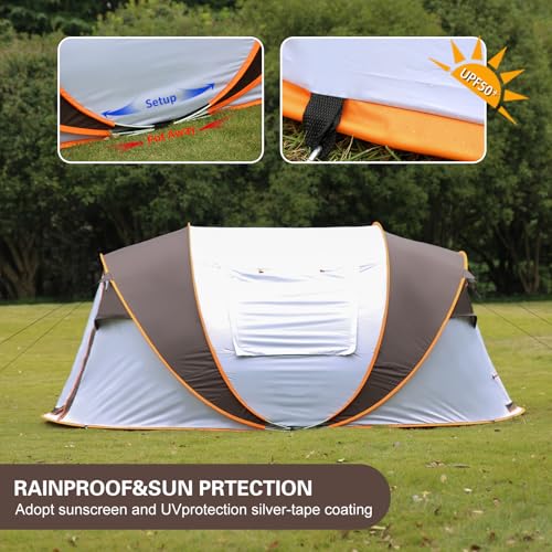 Carpa de camping pop-up para 4 personas, impermeable miniatura 5