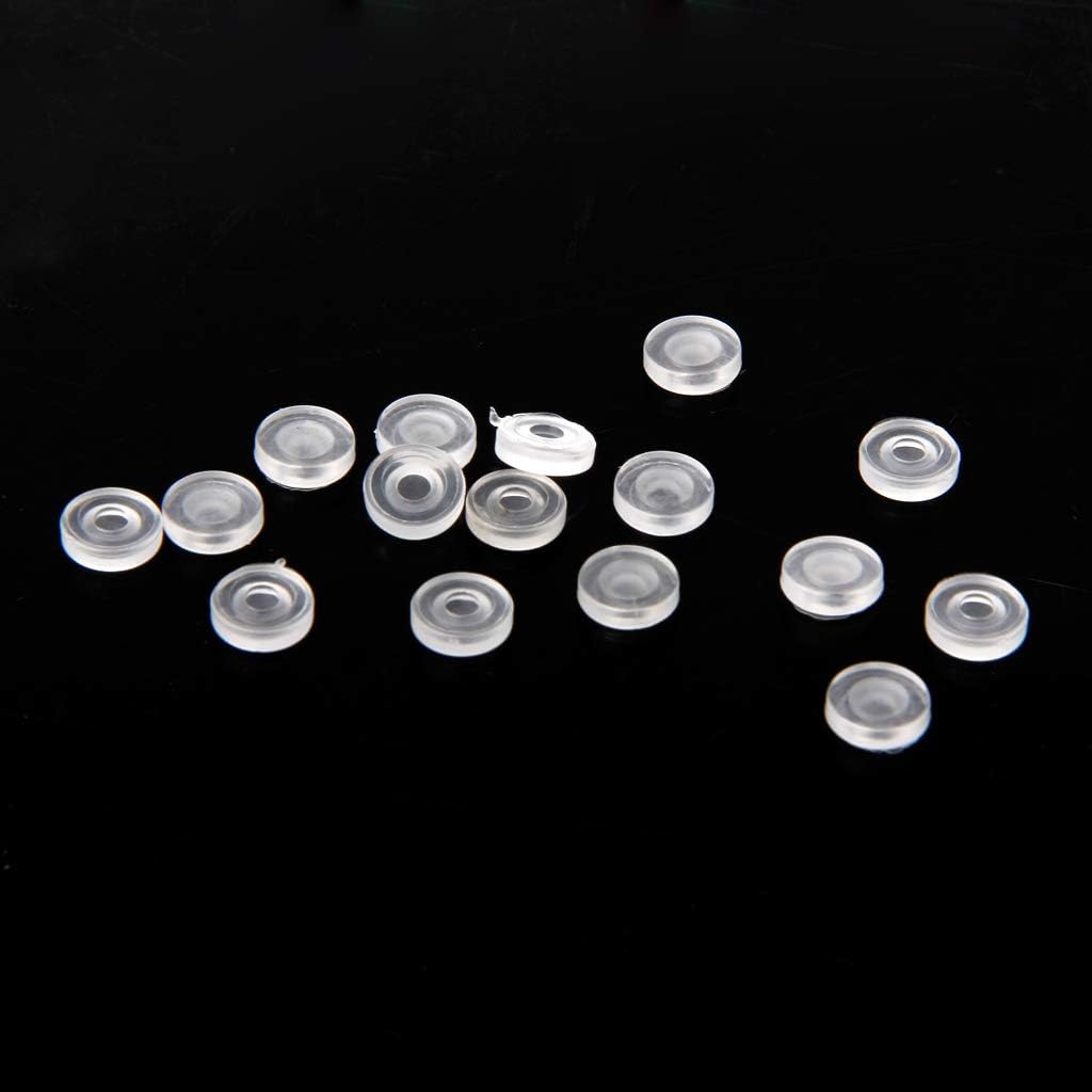 Silicone Ear Clip Pads, Soft Invisible Multi-Style Ear Clip Cushions, 50 Pack 7mm & 9 * 11mm Pain Relief Ear Jewelry Accessories for Non-Pierced Ears (Type 1)