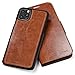 Crave iPhone 11 Pro Max Leather Wallet Case, Vegan Leather Guard Removable Case for Apple iPhone 11 Pro Max - Brown