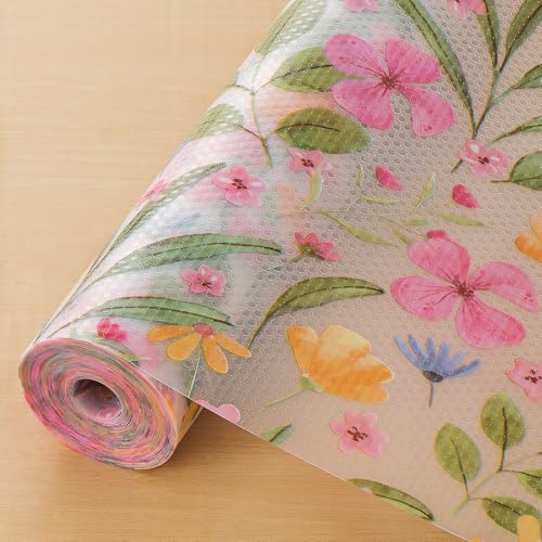 Image of Cooyes Shelf Liner - Premium Non-Adhesive Cabinet & Drawer Liner for Kitchen - Waterproof Shelf Paper with Modern Pattern - Durable EVA Cabinet Mat - Easy to Cut