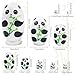 NEPOG Cute Panda Nesting Dolls, Panda Bears Egg Shape Wooden Handmade Nesting Dolls Set 10 Pieces for Kids Boys Girls Birthday Home Room Decoration