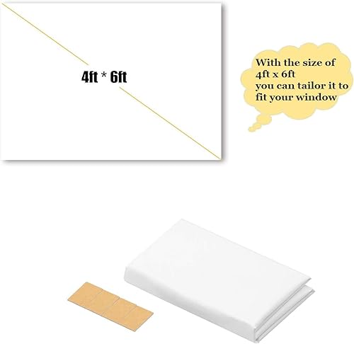 Miniatura 4 de 2 proyectores de ventana, pantalla de proyección trasera de 5.9 x 3.9 ft, película de proyección de ventana, hoja de pantalla de proyector blanca