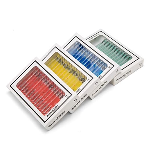 48pcs Kids Plastic Prepared Microscope Slides of Animals Insects Plants Flowers Sample Specimens for Microscopes