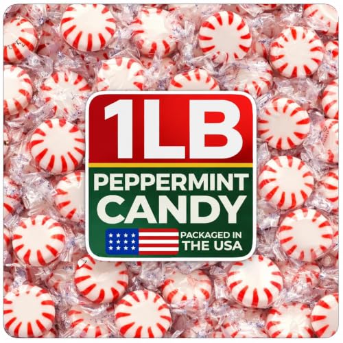 Cambie Peppermint Candy - 1 lb of Hard Candy Individually Wrapped Mints