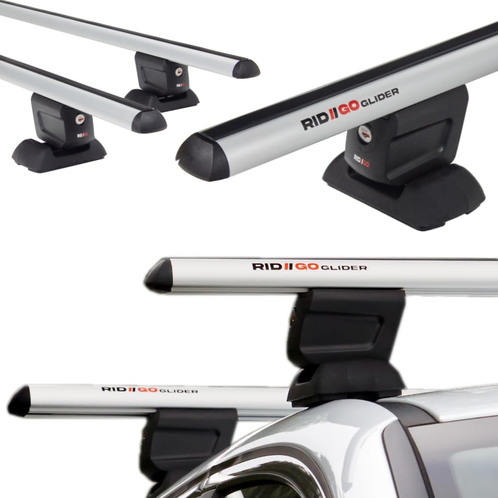 RIDIGO Glider Dachträger für Ford S-Max 1 I MK1 5-Tür 2006-2014 | Aluminium, 75 kg Tragkraft, fixpunkte, Silber