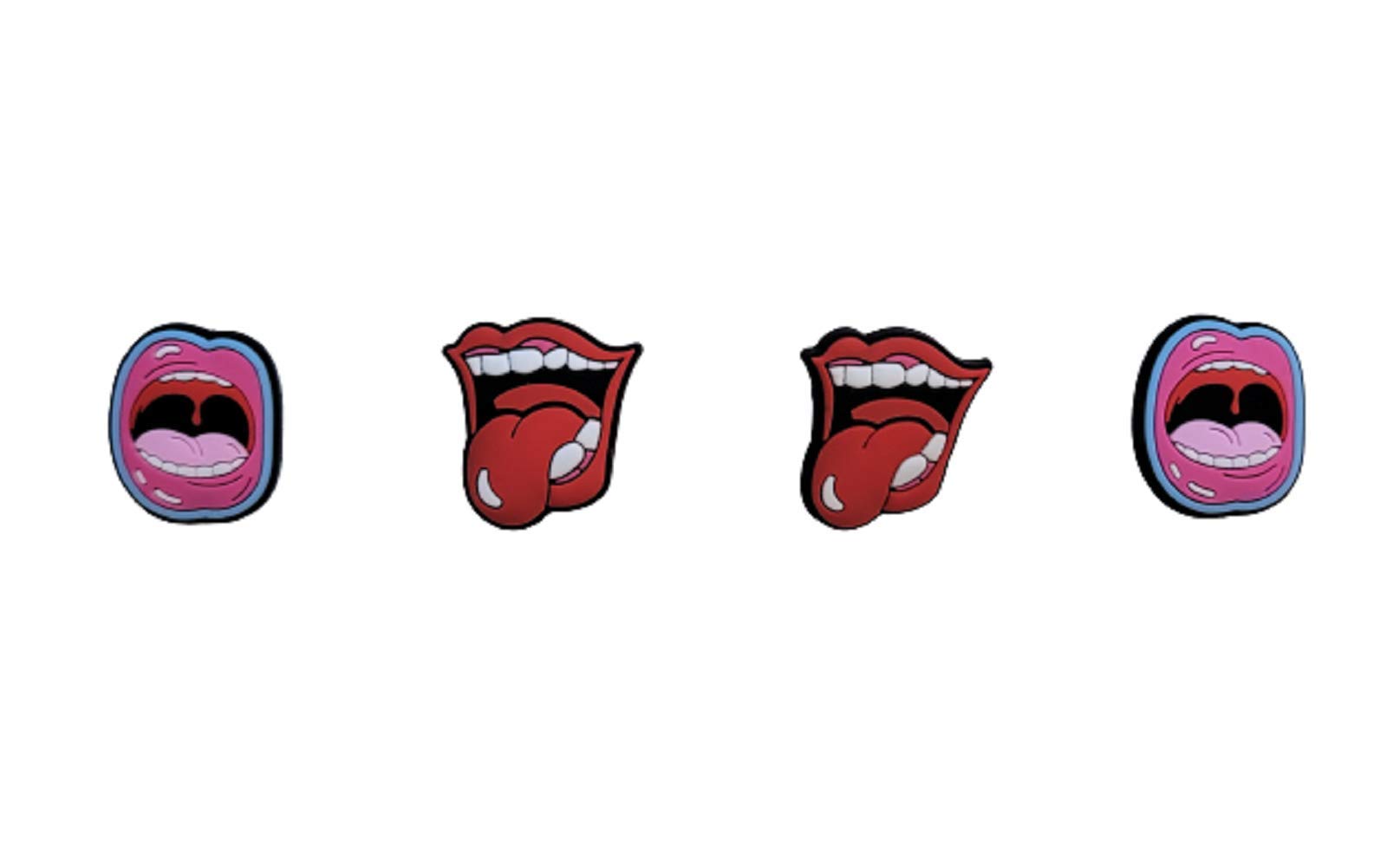 Generic Rock Roll Shoe Charm compatible with Crocs Clogs Wristbands Set of 4