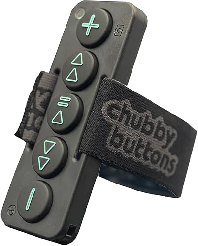 Chubby Buttons 2 - Mando a distancia Bluetooth 5.1 portátil y adhesivo  Botones grandes para guantes  Resistente al agua
