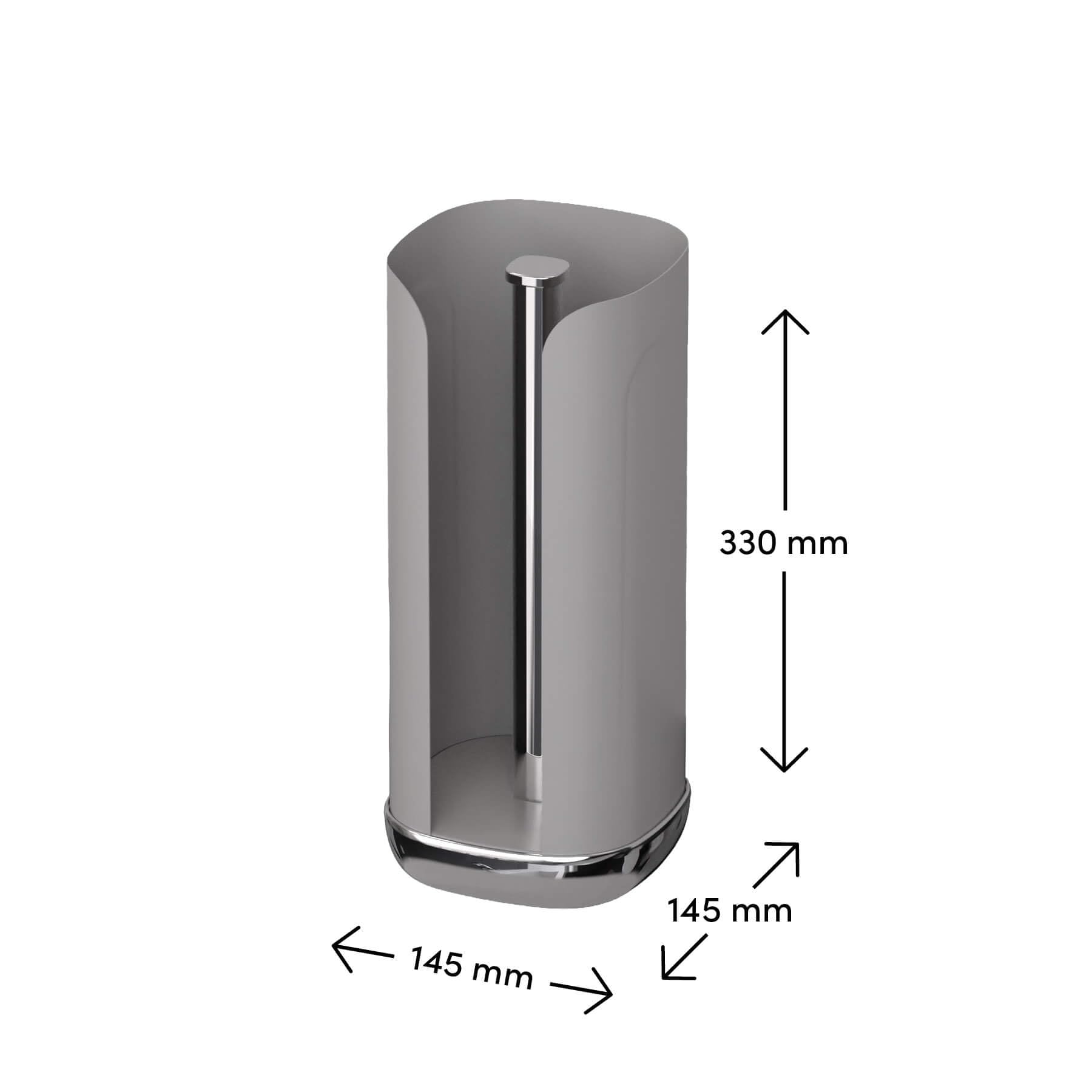 Design-Papierrollenhalter CUBO - Metall - besonders standfest - passend zu den Vorratsdosen CUBO - Graphit