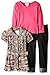 Little Lass Little Girls' 3 Piece Sweater Set Belted Confetti Knit