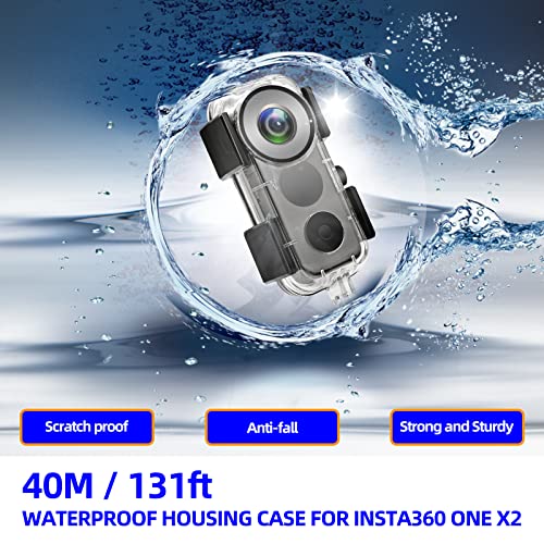 Waterproof Case for Insta 360 one X2 Action Camera, Underwater Diving Protective Housing 30M with Bracket Accessories - Image 2