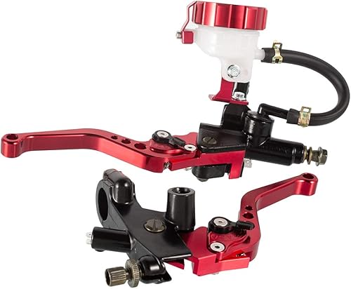 Miniatura 2 de Palanca de freno hidráulica de 0.866 in 78 "Manija de embrague de aluminio CNC Juego de bomba de cilindro maestro ajuste universal de 250CC a 500CC