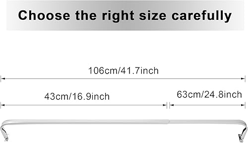 Miniatura 2 de Wesiti 4 Paquetes Barras Individuales de Cortina al Por Mayor para Ventanas Barra de Tensión Ajustable para Puerta Cocina Cenefa Cortinas de Faja,