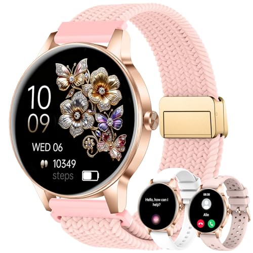 Image of Smart Watch for Women, 1.27'' Touchscreen Activity Trackers with Heart Rate /Sleep Monitor, Make /Answer Calls, 130+ Sport Modes IP68 Waterproof Fitness Watch Smartwatch for iPhone /Samsung /Android