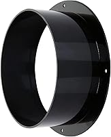 Vista 1 de Duct Connector Flange 8"(7.56 Inch) Black Plastic Straight Dryer Vent Wall Plate Wall Trim Pipe Collar for Heating Cooling Ventilation System(200mm)