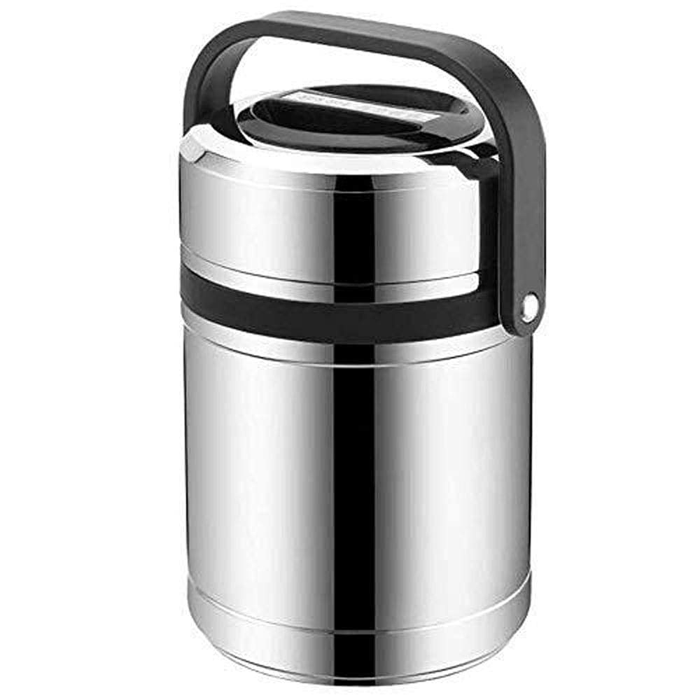 Bento, fiambrera a prueba de fugas sin BPA, fiambrera con aislamiento térmico de 3 niveles, fiambrera Bento al vacío, contenedor de almacenamiento de acero inoxidable 304, mantiene el calor durante 6