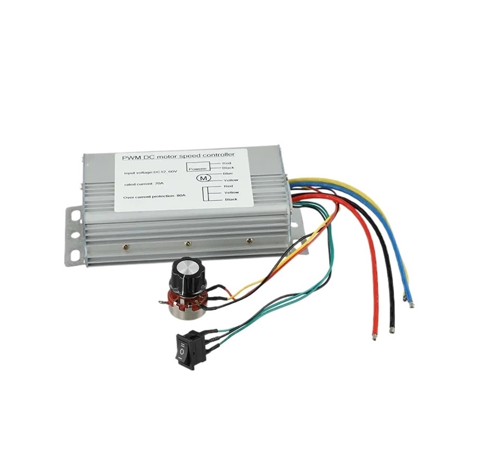 Contrôleur de moteur brossé DC 4000W anti surchauffe régulation 70A