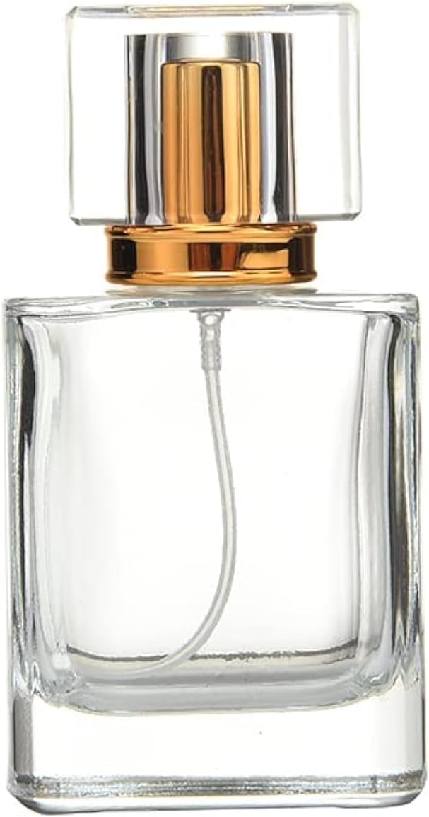 Enslz 50ml 1.7oz Hervulbare Glazen Parfum Flessen Lege Reizen Parfum Verstuiver Parfum Spray Fles met Trechters (Goud)