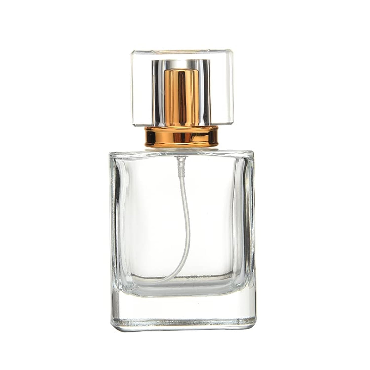 Szklane butelki na perfumy, do wielokrotnego napełniania, puste, podróżne rozpylacz perfum, butelka z rozpylaczem na perfumy z lejkami (złoty)