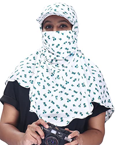Image of Kavach Ready-to-wear Printed Fashionable full face covering comfortable soft Mask Scarf for pollution sun dust heat protection in summer