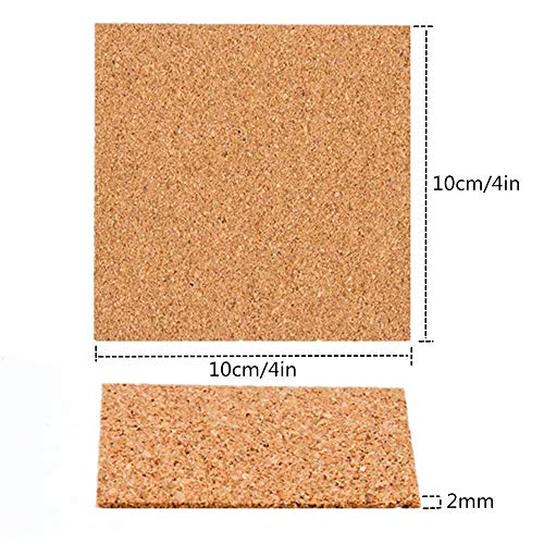 30 Pack Self-Adhesive Cork Squares 4 X 4 Inch Cork Tiles Mini Backing Sheets For Coasters And Diy Crafts #TOP1