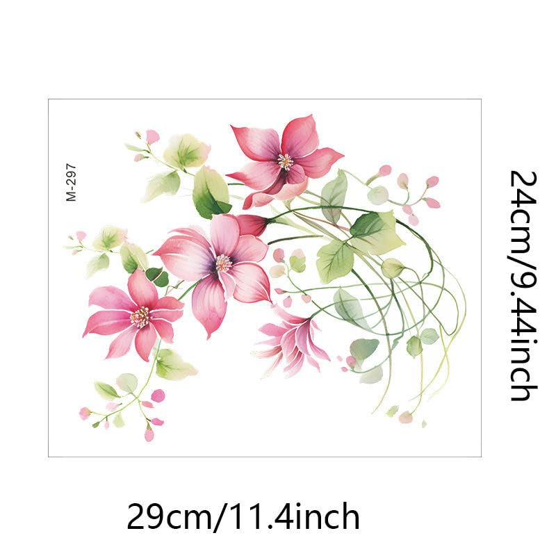 Adesivi Divertenti Per Water - 5 Pezzi 29x29cm, Tema Fiori, Impermeabili E Facili Da Pulire - Foto 10