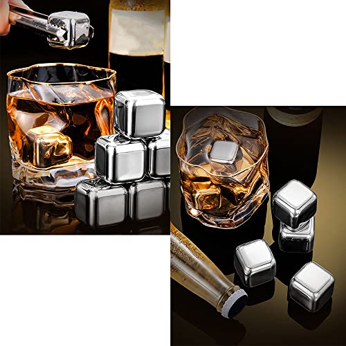 Set de 4 Cubos de Hielo Reutilizables de Acero Inoxidable con Clip de Silicona miniatura 6