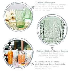 Bormioli Rocco Romantic Set Of 4 Cooler Glasses, 16 Oz. Colored Crystal Glass, Pastel Green, Made In Italy. Bormioli Rocco Romantic Set Of 4 Cooler Glasses 16 Oz Colored Crystal Glass Pastel Green Made In Italy