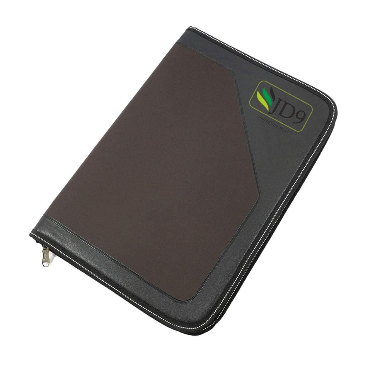 JD9 Leather Professional Executive File Folder for Certificates A4 Size Document Holder with 24
