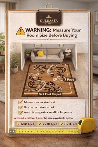 Image of Premium BCF Floral Multi Design Area Rug 5x7 Feet