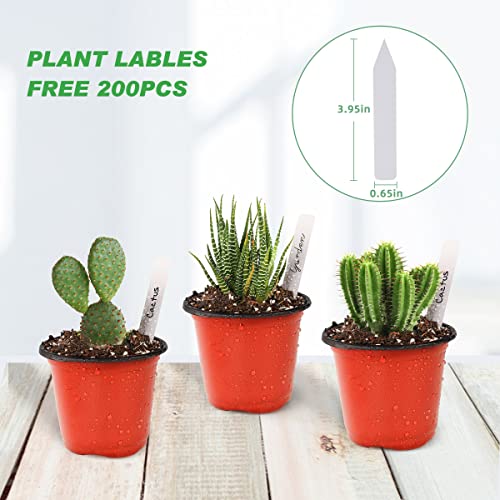 TDHDIKE 4" Small Plastic Plant Pots with 200 Red Seed Starting Pots for Indoor and Outdoor Planting - Image 5