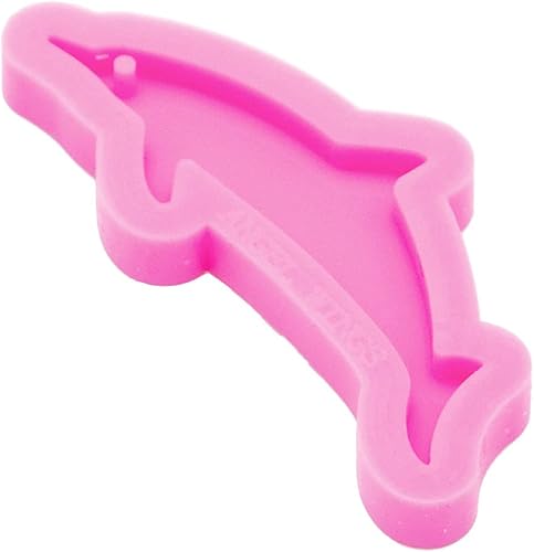 Miniatura 5 de Molde de resina súper brillante en forma de delfín, moldes de silicona estilo animal, moldes de epoxi y resina para manualidades, llaveros, molde