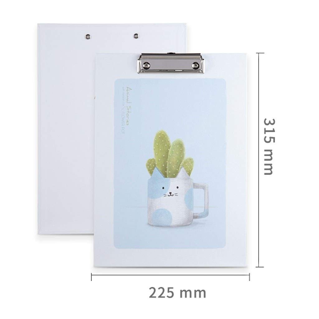 Zwischenablage für Bürobedarf A4 Kunststoff Schreibmappe Schiene, A4 horizontale Zwischenablage, Multifunktionskunst Zeichenbrett Zwischenablage 6 PCS Haltbarer Clip mit niedrigem Profil ( Color : B )