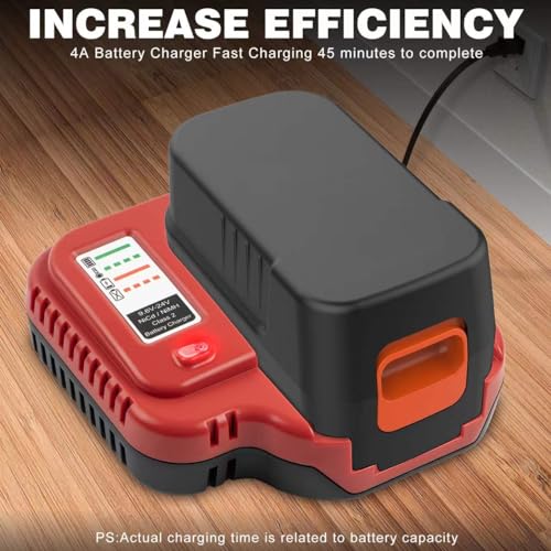 Lxljiad FOR BDFC240 REPLACEMENT CHARGER Replacement Fast Charger For Black And Decker Bdfc240 18V 14.4V 12V 9.6V 24V Nicd Nimh Battery Hpb18 Hpb18-Ope Hpb14 Hpb12 Hpb96 Hpb24 Black And Decker 18V Battery Charger thumb #6