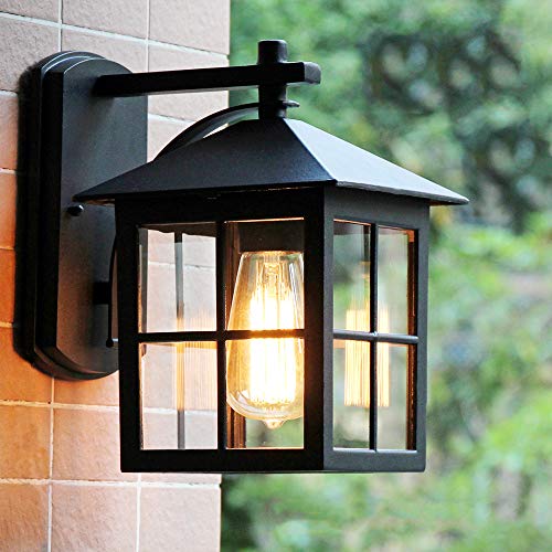 ChaoZan Außenwandlampe Terrassen Schwarz Vintage Wasserdichte IP23 E27...