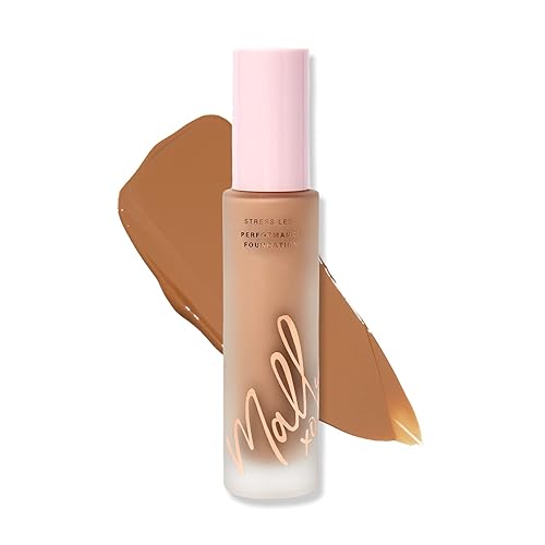 Miniatura 1 de Mally Beauty Base de maquillaje Stress Less Performance  Rica  Construible de cobertura media a completa  Líquido de base ligera  Niacinamida
