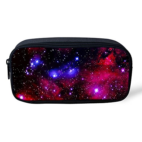 Ledback 3D Galaxy Pencil Box For Boys Multi Color Pencil Bag Children Teens Pen Holder Cosmetic Makeup Bag Women Durable Polyester Stationery Pouch Bag Large Capacity #TOP9