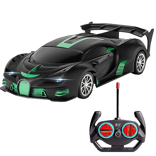 Lotvic Ferngesteuertes Auto Kinder, 1/32 Hochgeschwindigkeits RC Auto Spielzeug, 2.4 GHz Spielzeugautos, für Jungen Mädchen ab 3 4 5 6 7 8 9 Jahre RC Car mit Scheinwerfer (Rot) (Schwarz)